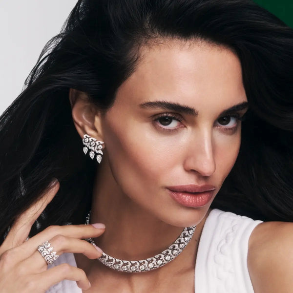 OPHIDIA FULL PAVE DIAMOND CHOKER, WHITE GOLD