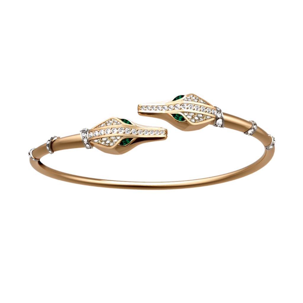 SAHARA DOUBLE CROCO HEAD DIAMOND BRACELET YELLOW GOLD | Bracelet | 18K yellow gold, bracelet, croco, crocodream, crocohead, diamonds, sahara | ORLOV
