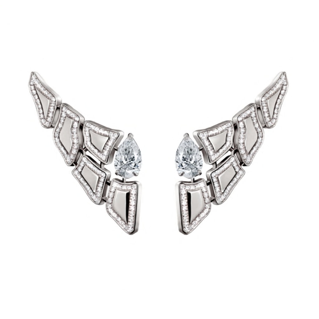 SKIN DIAMOND EARRINGS WHITE GOLD | Earring | 18K white gold, crocodream, diamonds, earring, skin | ORLOV