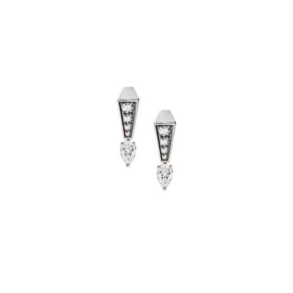 SPIKE ONE FULL DIAMOND SET EARRINGS WHITE GOLD | Earring | 18K white gold, crocodream, diamonds, earring, one, spike | ORLOV