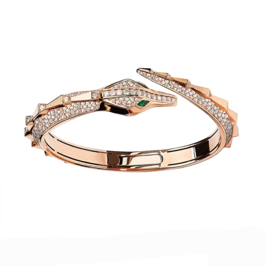 SIGNATURE SPIKE CROCO BRACELET FULL DIAMOND SET ROSE GOLD | Bracelet | 18K rose gold, bracelet, croco, crocodile, crocodream, full diamond set, fullset, signature, spike | ORLOV
