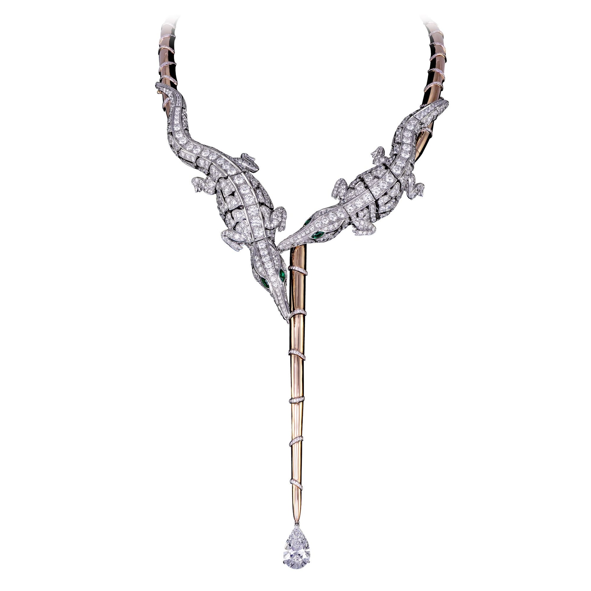 CROCO DREAM DIAMOND NECKLACE | Necklace | 18K rose gold, 18K white gold, crocodile, crocodream, diamonds, Necklace | ORLOV