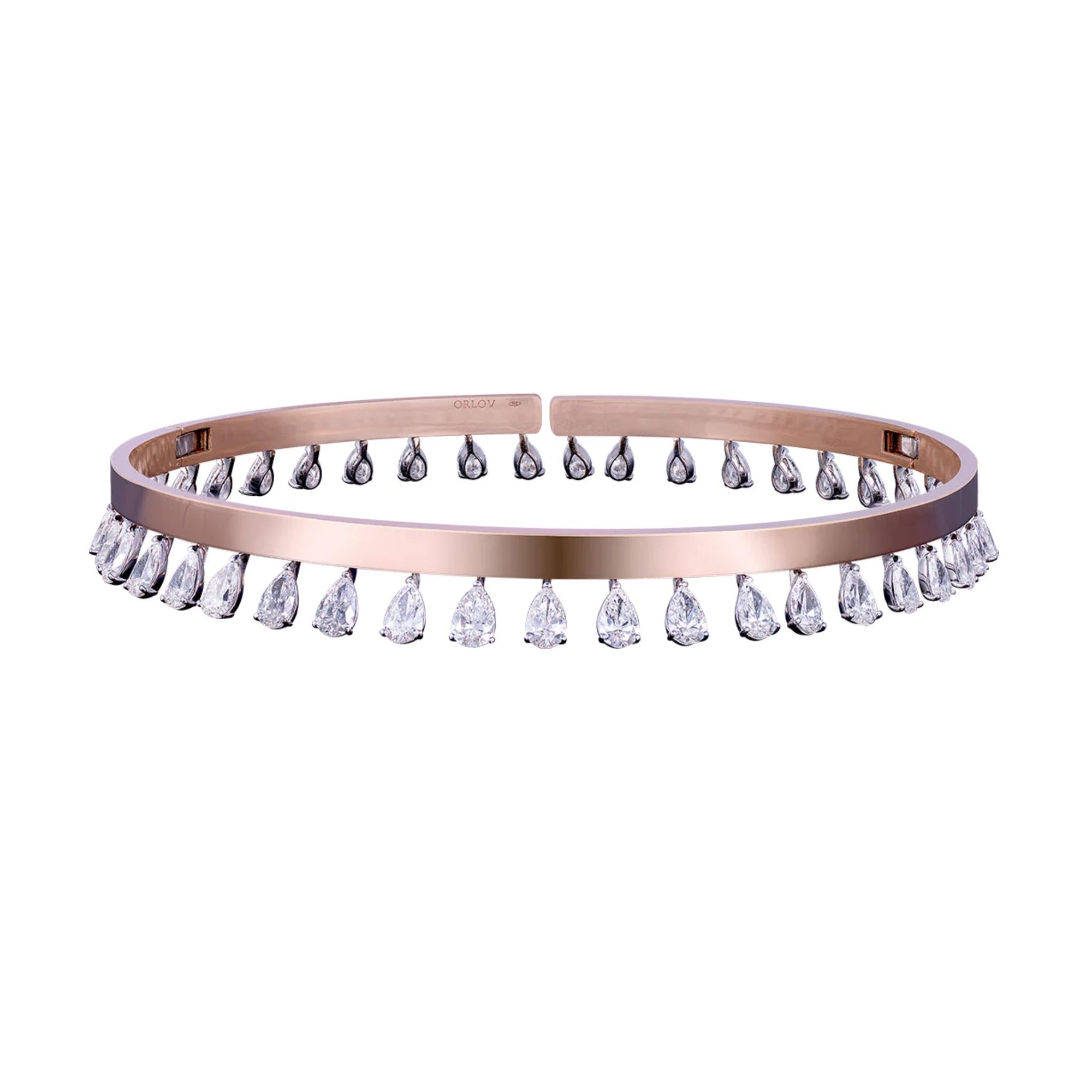 SIMPLICITY DIAMOND CHOKER ROSE GOLD | Necklace | 18K pink gold, choker, diamonds, Necklace | ORLOV