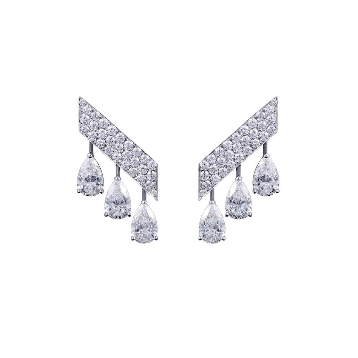 SIMPLICITY DIAMOND EARRINGS WHITE GOLD | Earring | 18K white gold, diamonds, earring | ORLOV
