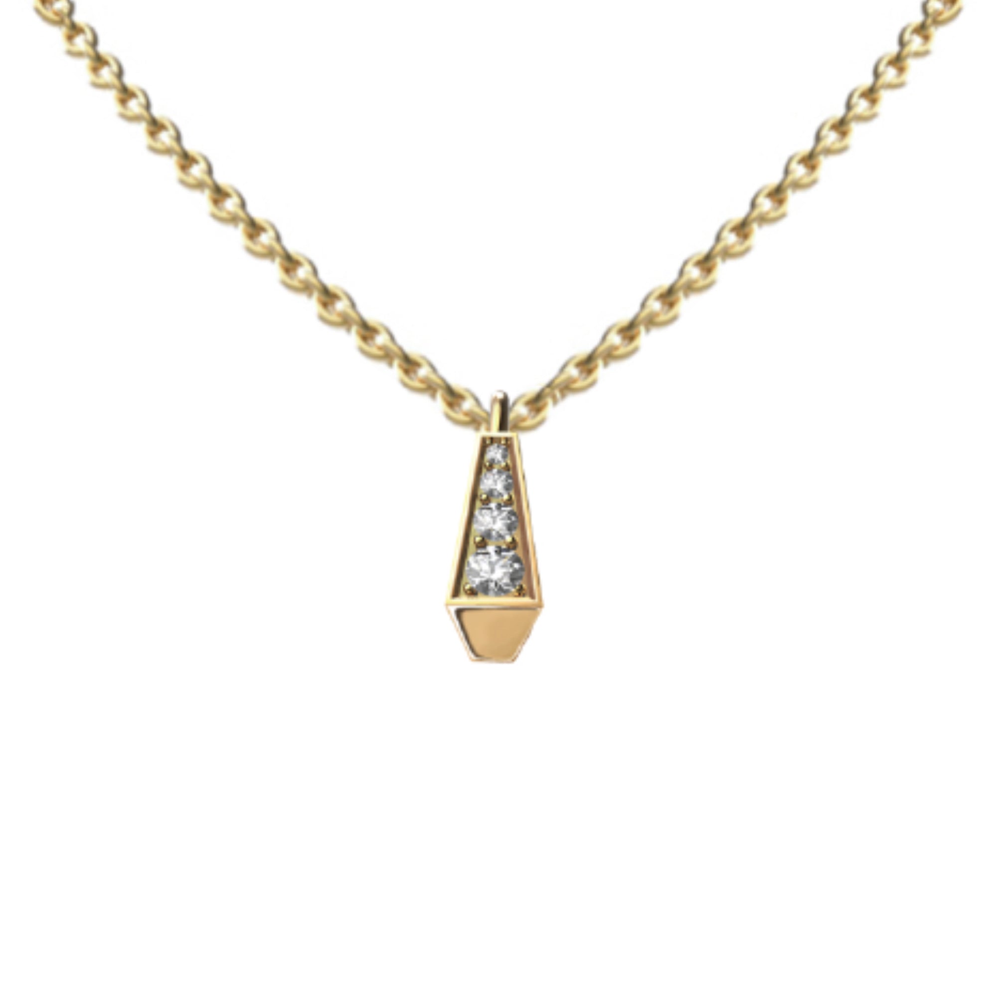 SPIKE FULL DIAMOND SET PENDANT YELLOW GOLD | Pendant | 18K yellow gold, crocodream, diamonds, Necklace, pendant, spike | ORLOV