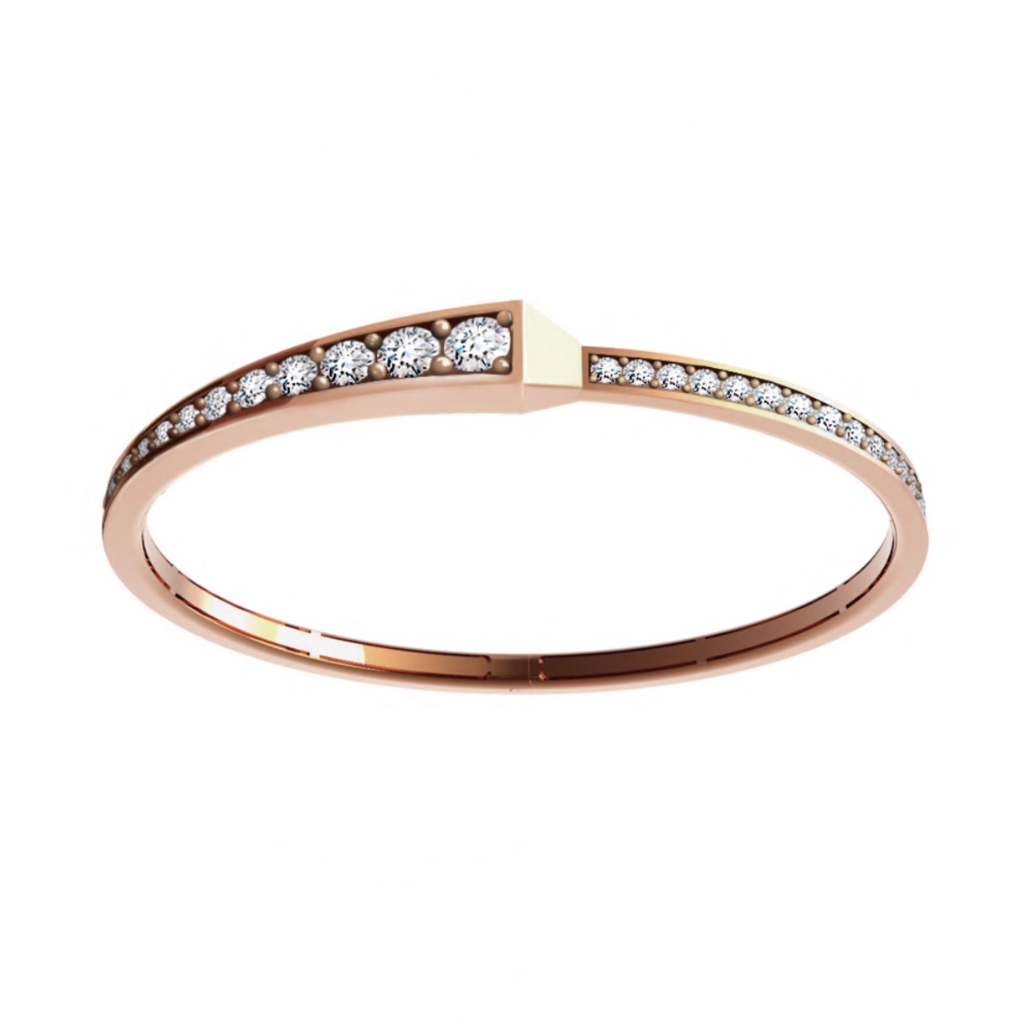 SPIKE ONE FULL DIAMOND SET BRACELET ROSE GOLD | Bracelet | 18K rose gold, bracelet, crocodream, diamonds, one, spike | ORLOV