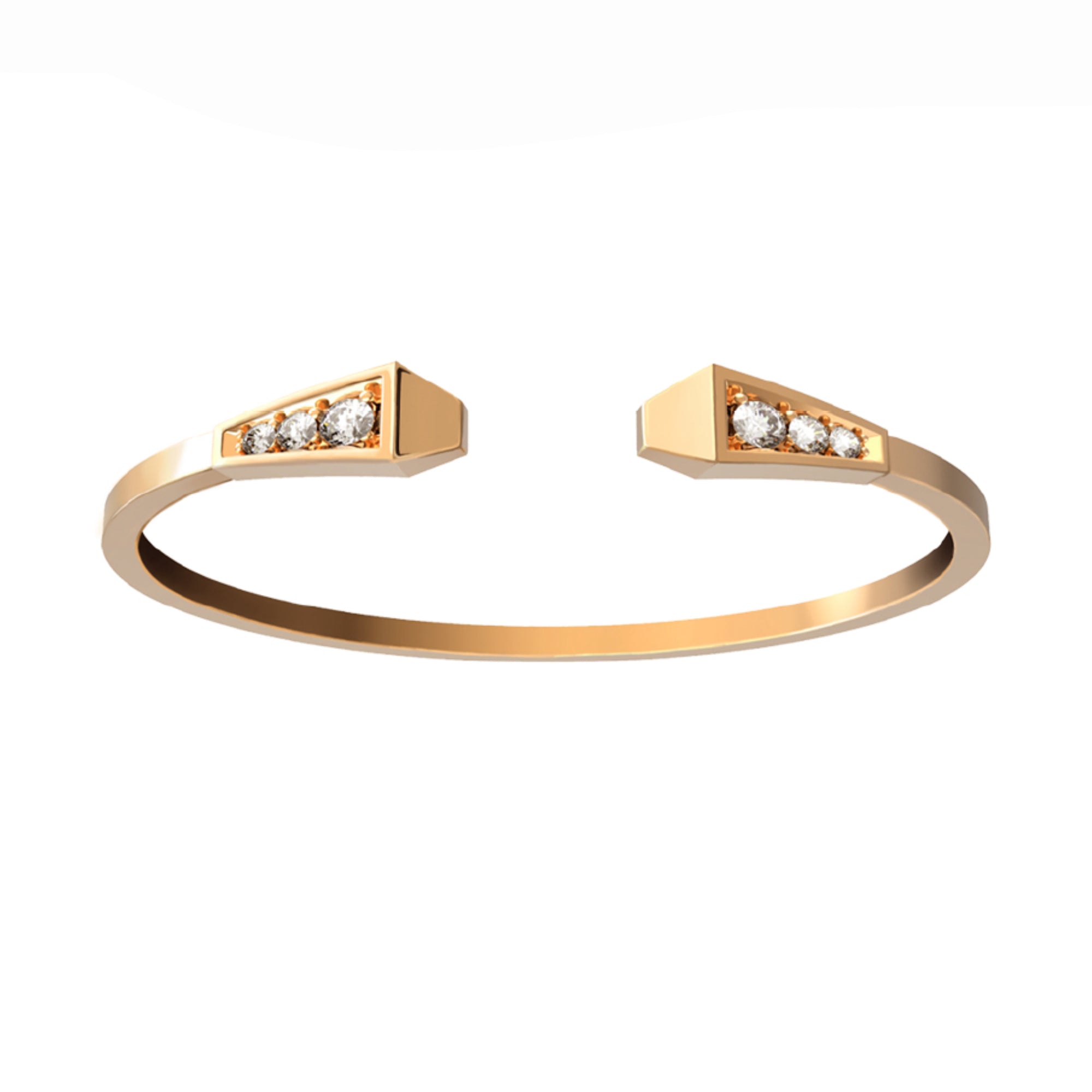 DOUBLE SPIKE DIAMOND BRACELET YELLOW GOLD | Bracelet | 18K yellow gold, bracelet, crocodream, diamonds, double, flex, one, spike | ORLOV