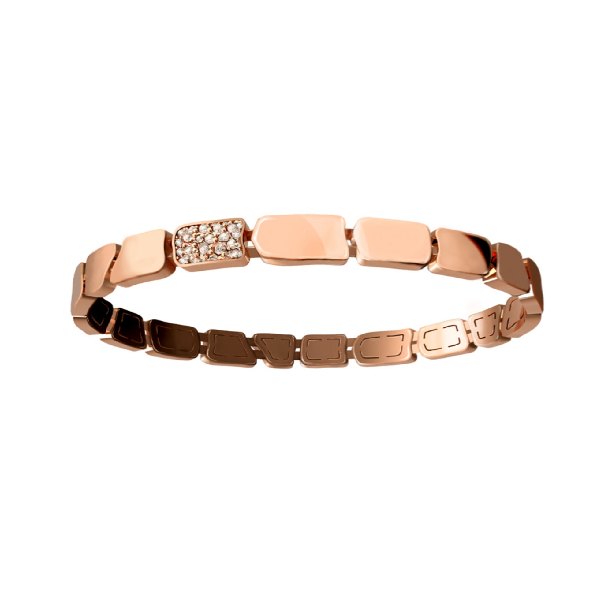 SKIN DIAMOND BRACELET ROSE GOLD | Bracelet | 18K rose gold, bracelet, crocodream, diamonds, skin | ORLOV