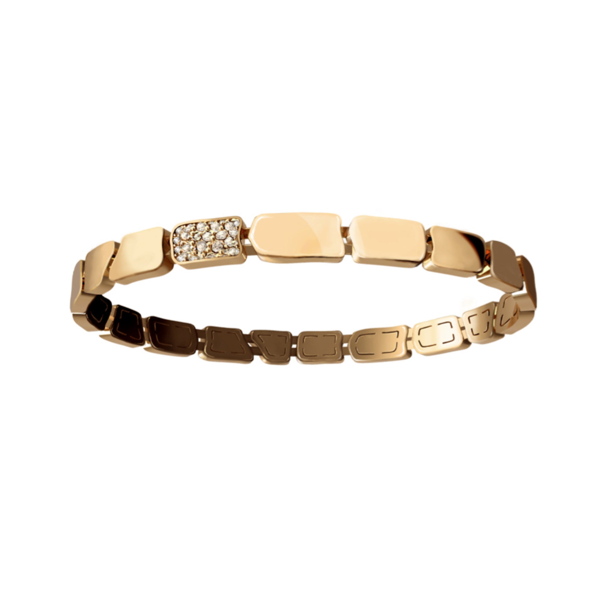 SKIN DIAMOND BRACELET YELLOW GOLD | Bracelet | 18K yellow gold, bracelet, crocodream, diamonds, skin | ORLOV