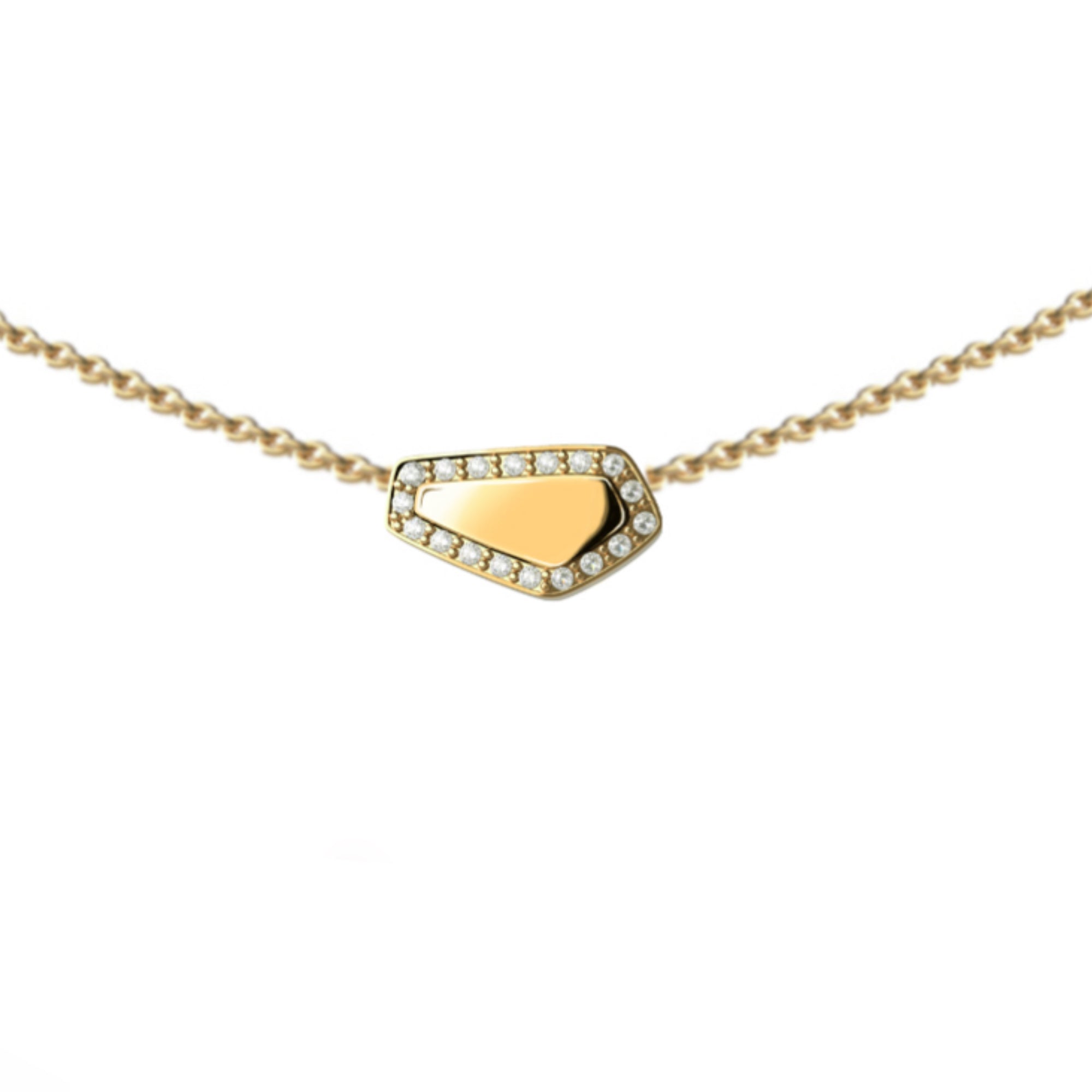 SKIN DIAMOND PENDANT ONE ELEMENT YELLOW GOLD | Pendant | 18K yellow gold, crocodream, diamonds, Necklace, pendant, skin | ORLOV
