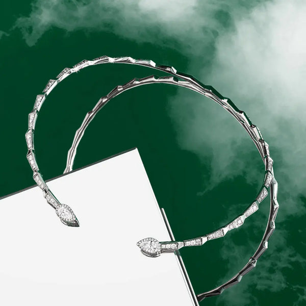 SPIKE OPEN FULL PAVE DIAMOND CHOKER, WHITE GOLD ORLOV