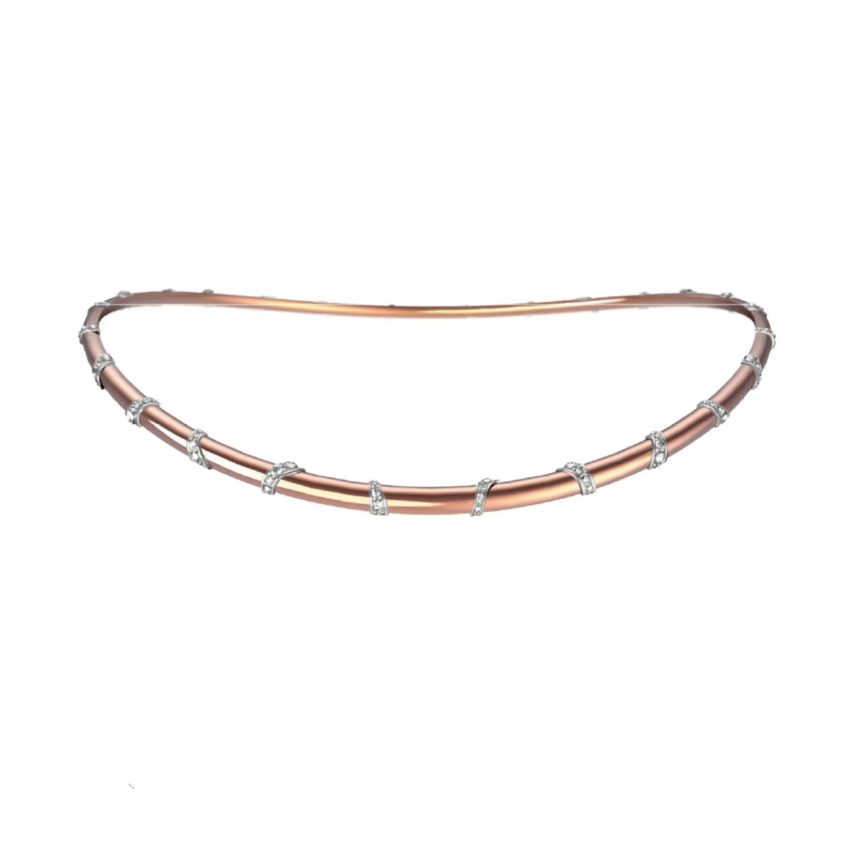 SAHARA DIAMOND NECKLACE ROSE GOLD | Necklace | 18K rose gold, choker, crocodream, diamonds, Necklace, sahara | ORLOV