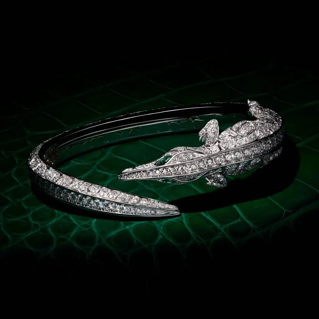 CROCO DREAM FULL PAVE DIAMOND BRACELET, WHITE GOLD ORLOV