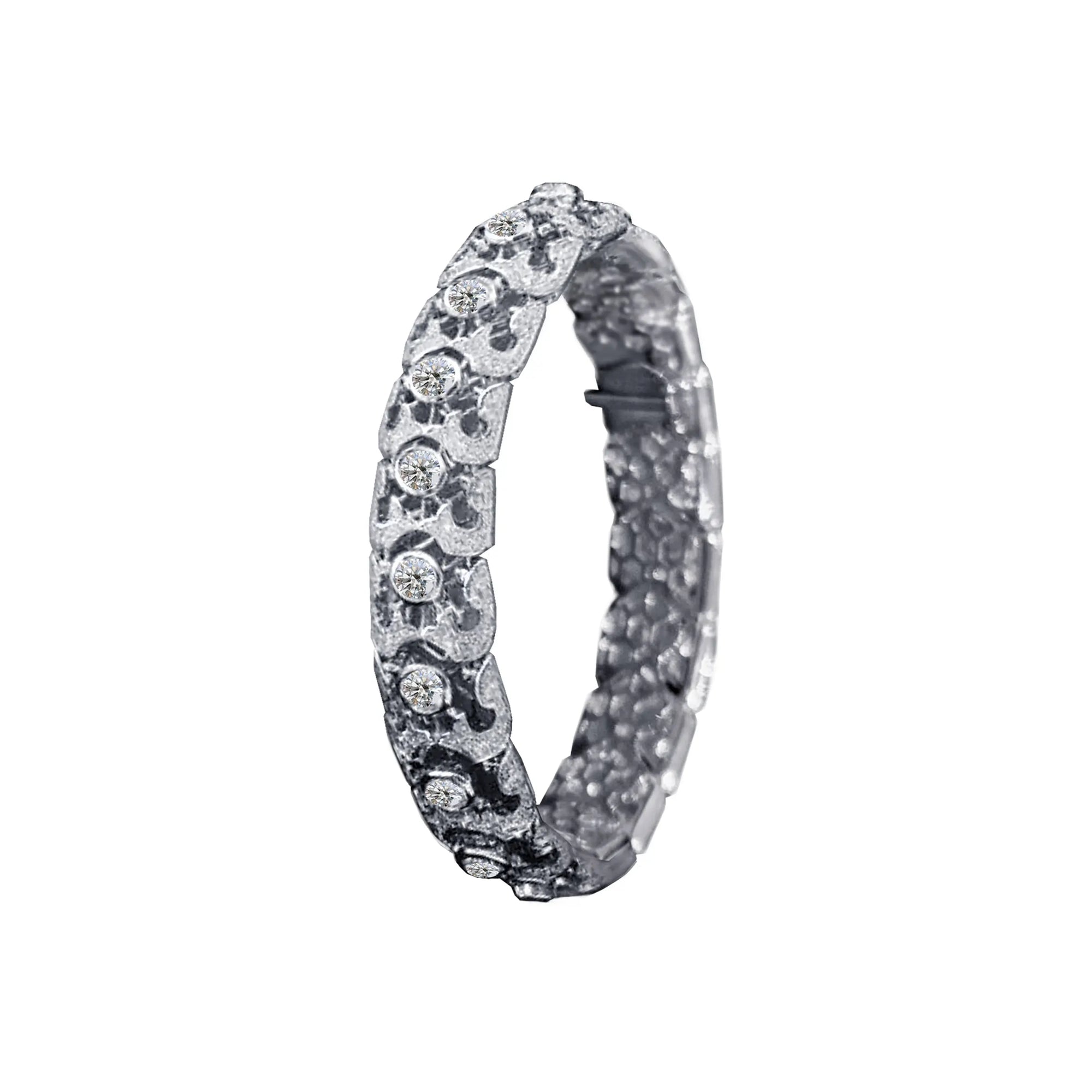 OPHIDIA FULL PAVE DIAMOND BRACELET, WHITE GOLD ORLOV