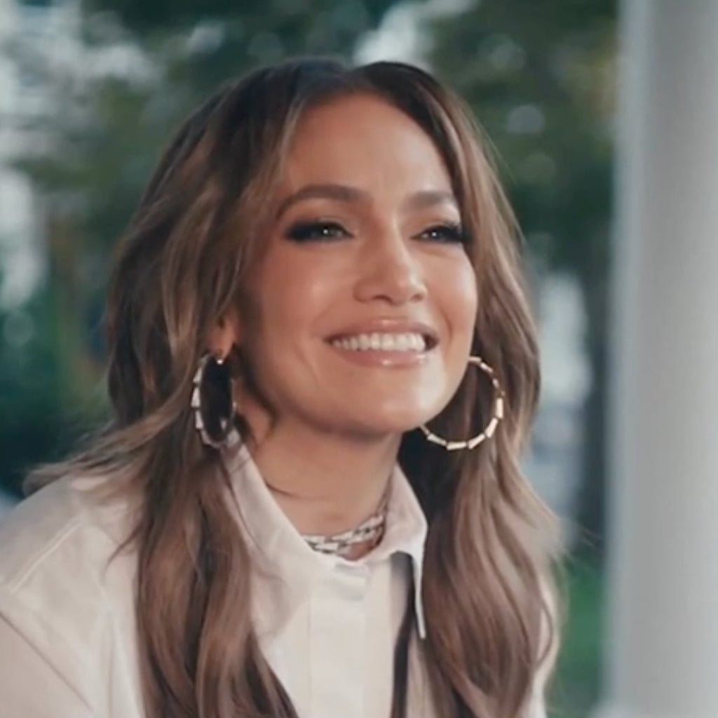 JLO ORLOV VOGUE INTERVIEW THISISMENOW CROCO DREAM COLLECTION SPIKE NECKLACE HOOPS RING