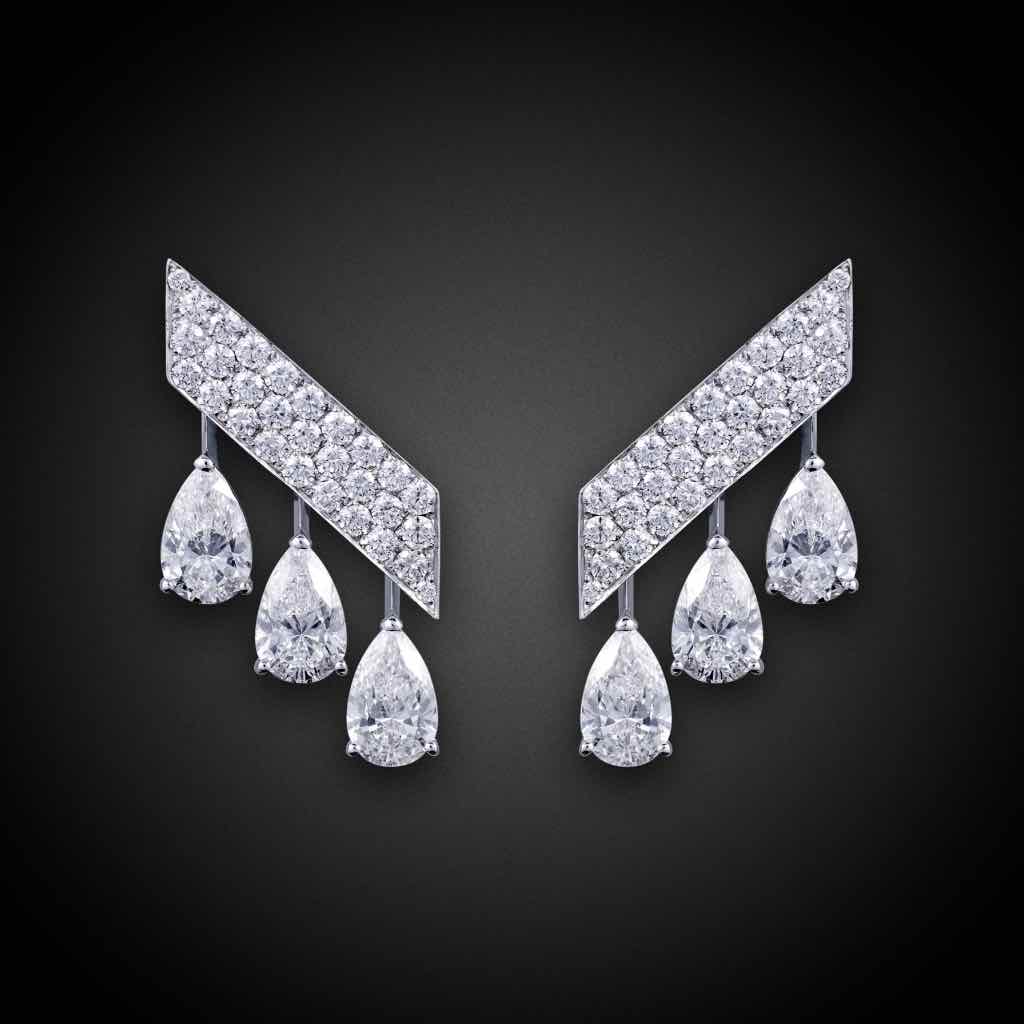 ORLOV SIMPLICITY DIAMOND EARRINGS SET IN 18K WHITE GOLD