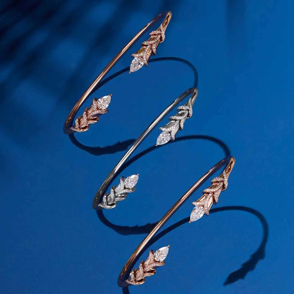 RIVIERA PALM PAVE DIAMOND BRACELET ROSE GOLD - ORLOV