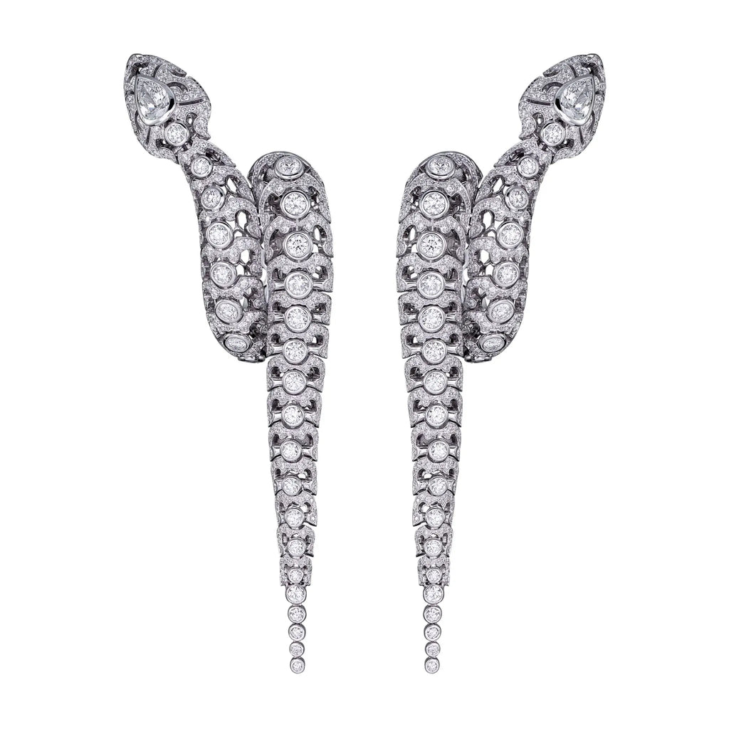 ORLOV SERPENTES DIAMOND EARRINGS WHITE GOLD