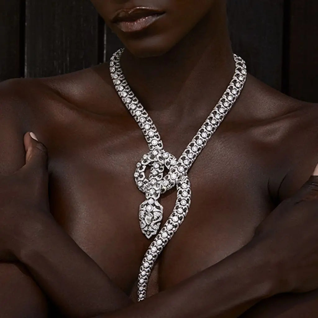 SERPENTES DIAMOND NECKLACE WHITE GOLD | Necklace | 18K white gold, diamonds, Necklace, snake | ORLOV