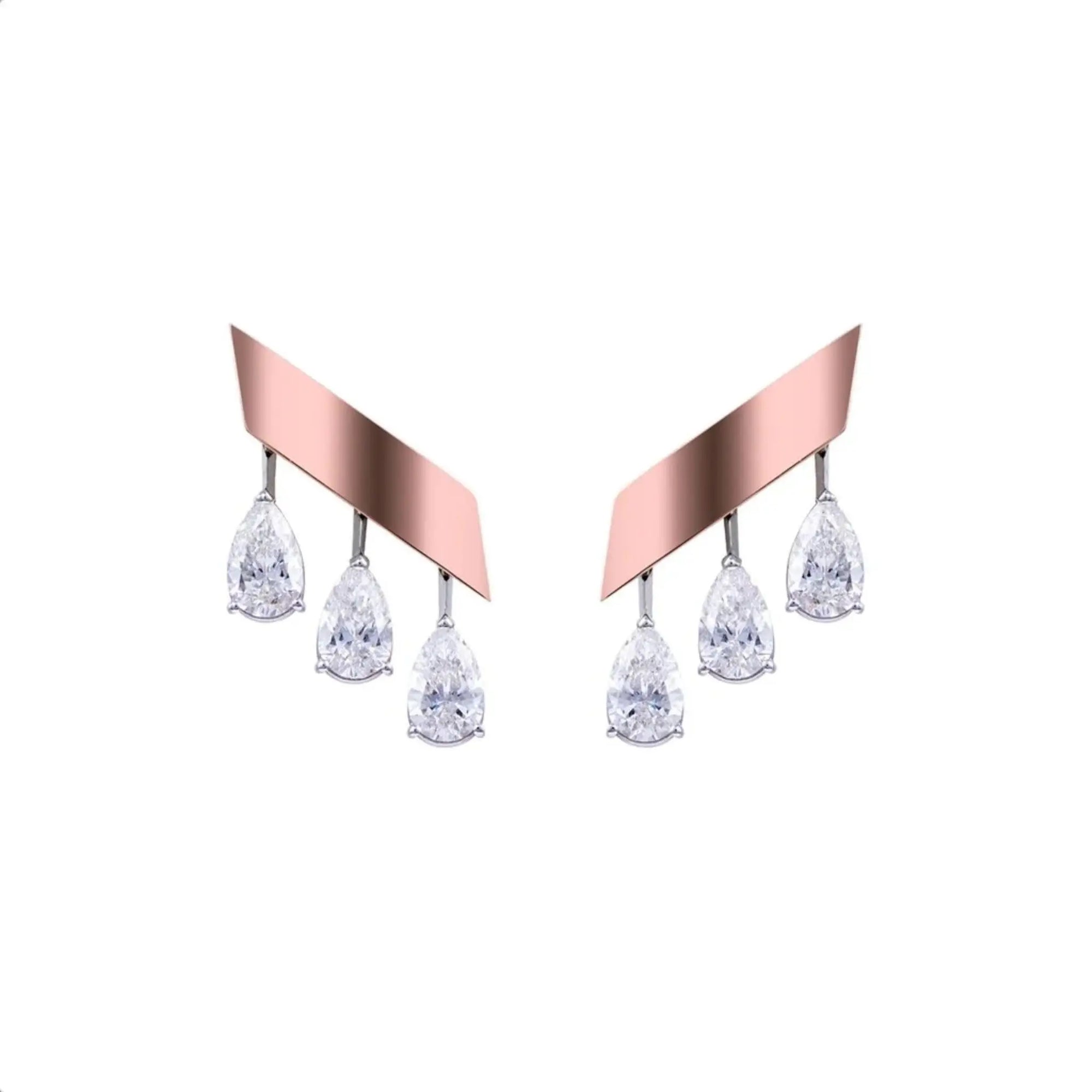 SIMPLICITY DIAMOND EARRINGS ROSE GOLD | Earring | 18K rose gold, diamonds, earring | ORLOV