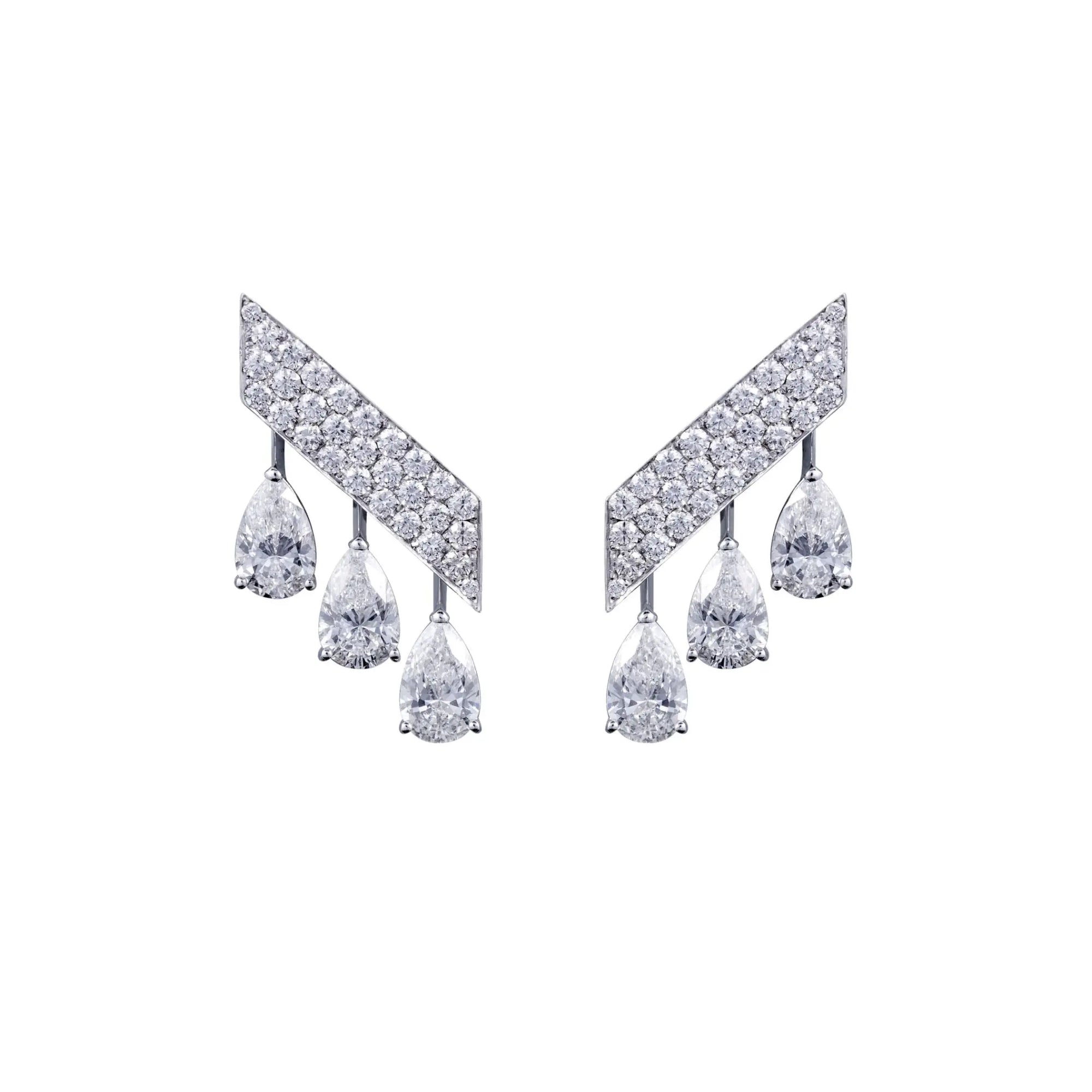 SIMPLICITY DIAMOND EARRINGS WHITE GOLD | Earring | 18K white gold, diamonds, earring | ORLOV