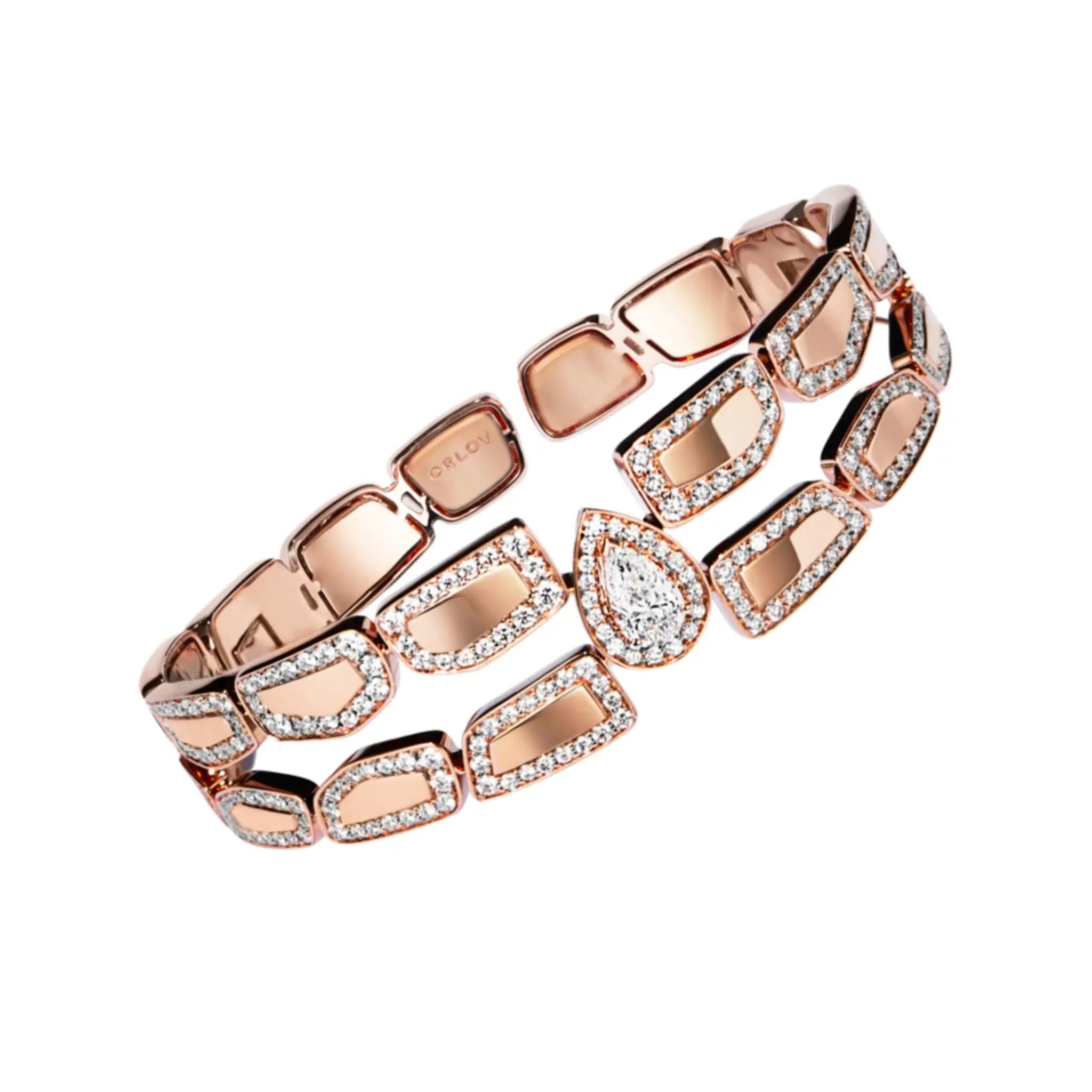 SKIN DOUBLE ROW DIAMOND BRACELET, ROSE GOLD