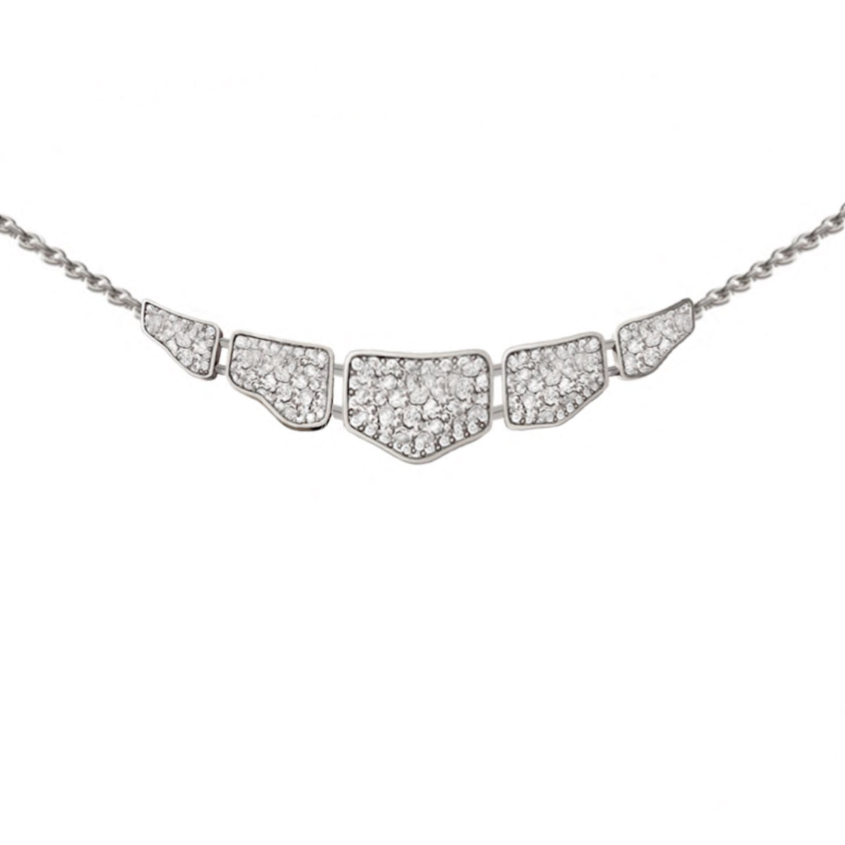 SKIN FULL DIAMOND SET PENDANT 5 ELEMENTS WHITE GOLD | Necklace | 18K white gold, crocodream, diamonds, Necklace, pendant, skin | ORLOV