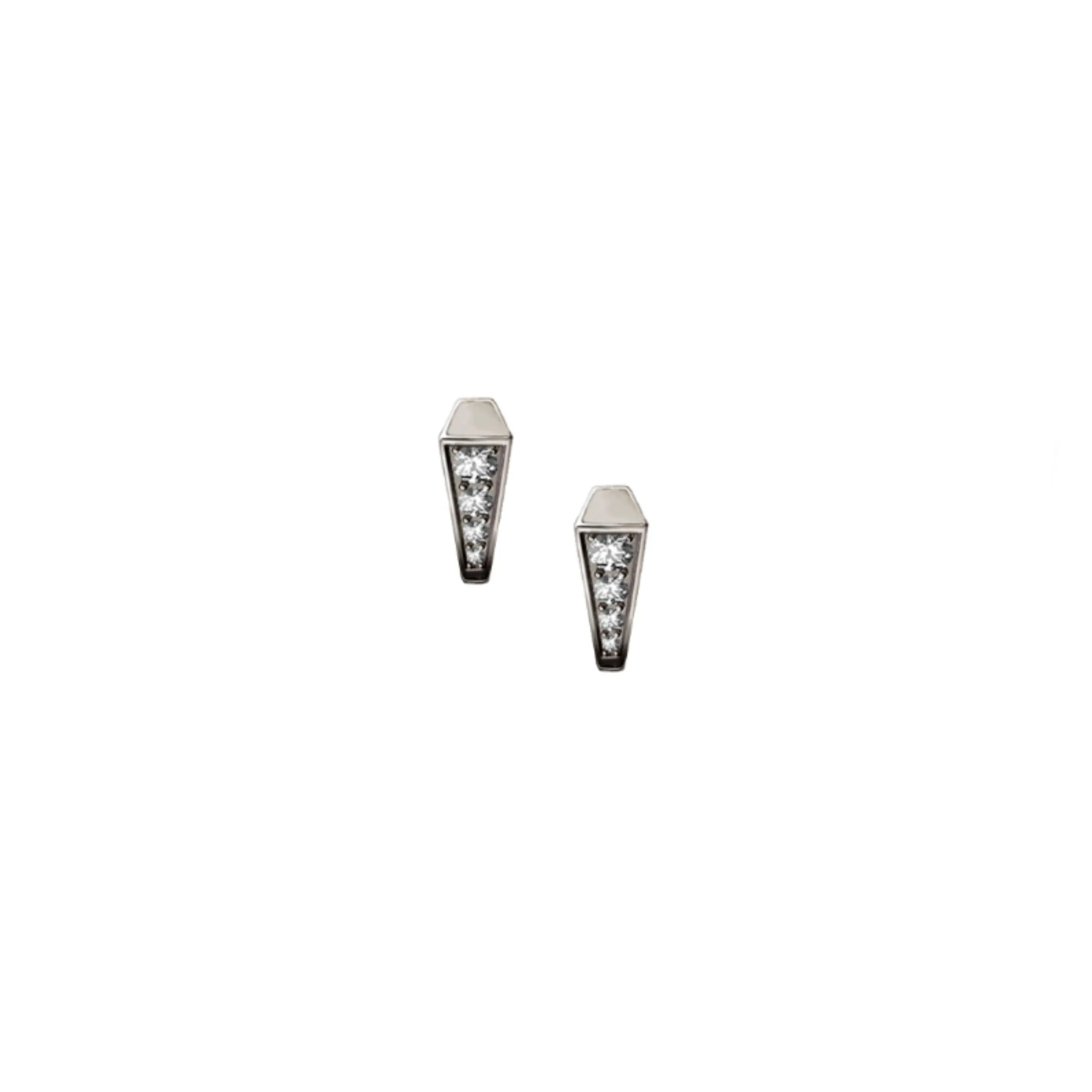 SPIKE ONE FULL PAVE DIAMOND HUGGIES, WHITE GOLD ORLOV