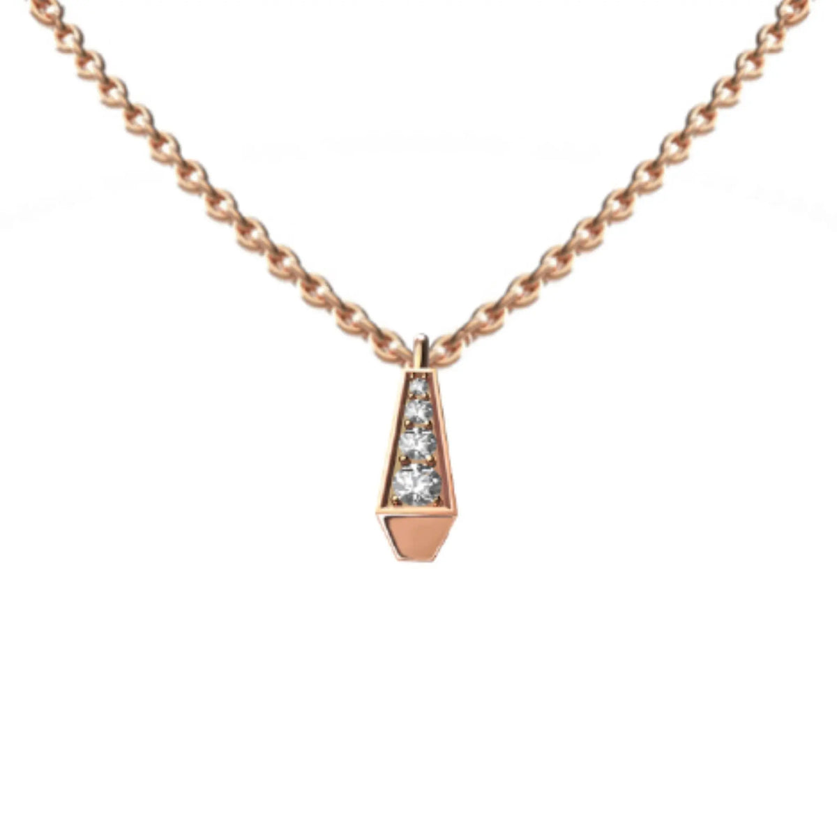 SPIKE FULL DIAMOND SET PENDANT ROSE GOLD | Pendant | 18K rose gold, crocodream, diamonds, Necklace, pendant, spike | ORLOV