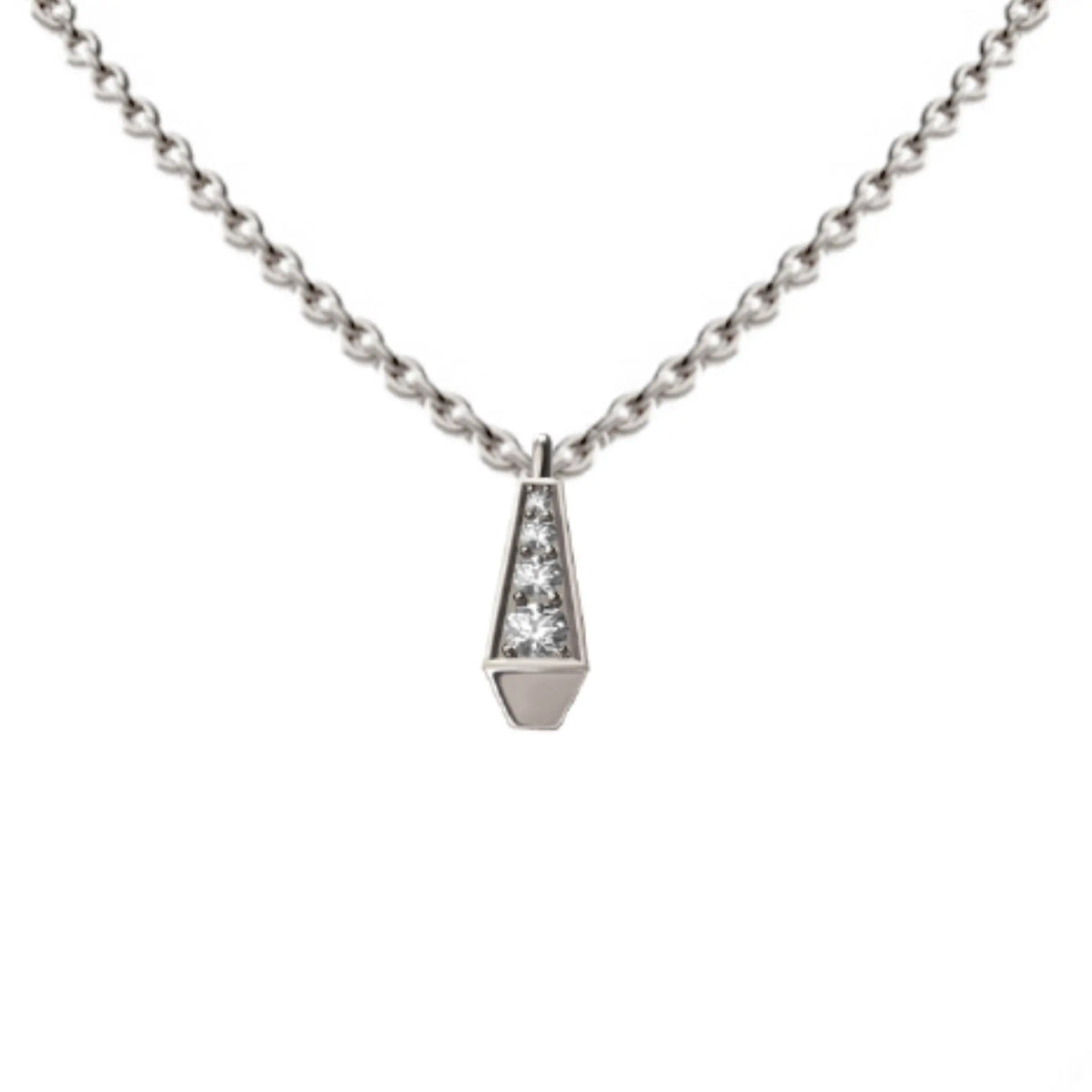 SPIKE FULL DIAMOND SET PENDANT WHITE GOLD | Pendant | 18K white gold, crocodream, diamonds, Necklace, pendant, spike | ORLOV