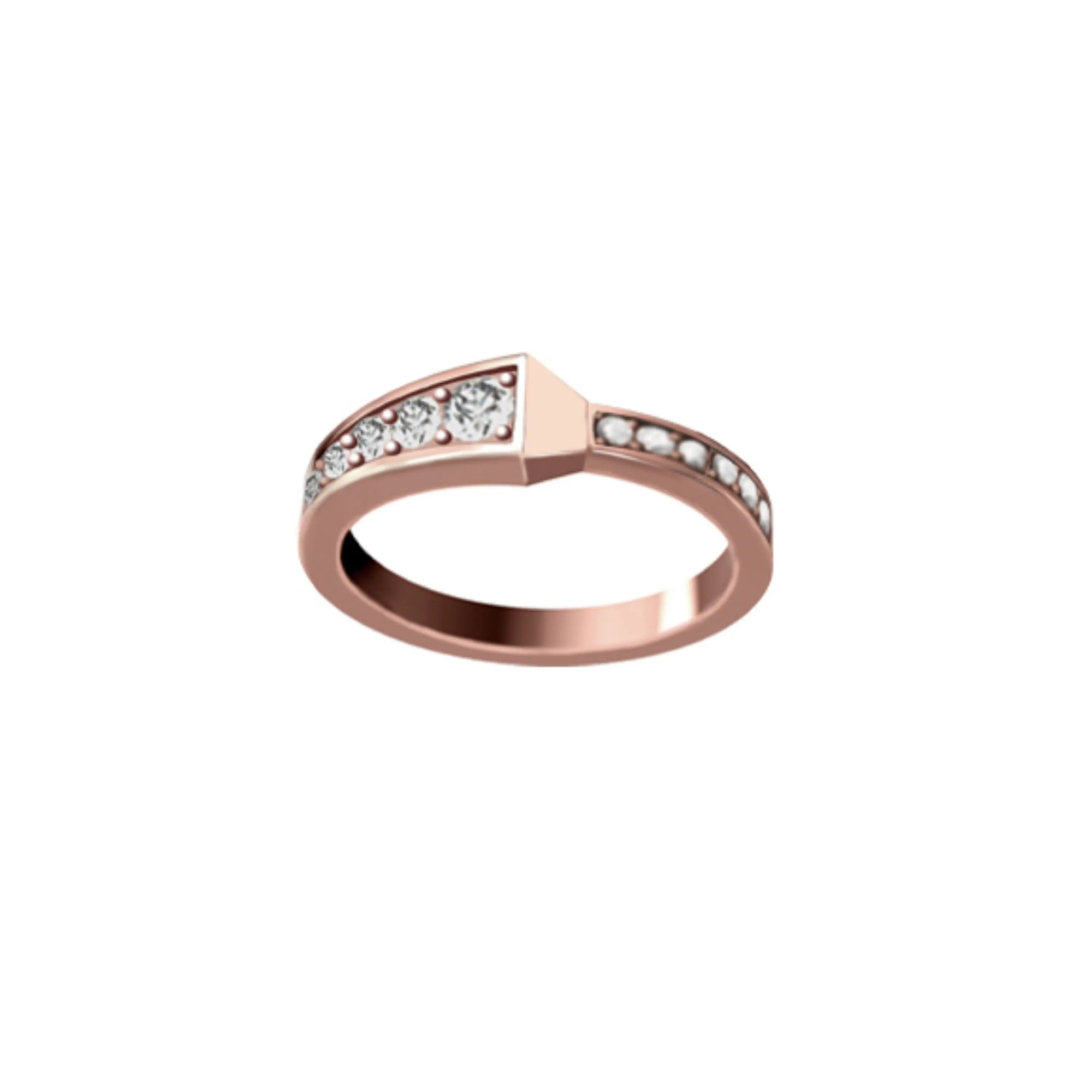 SPIKE ONE FULL PAVE DIAMOND RING, ROSE GOLD ORLOV