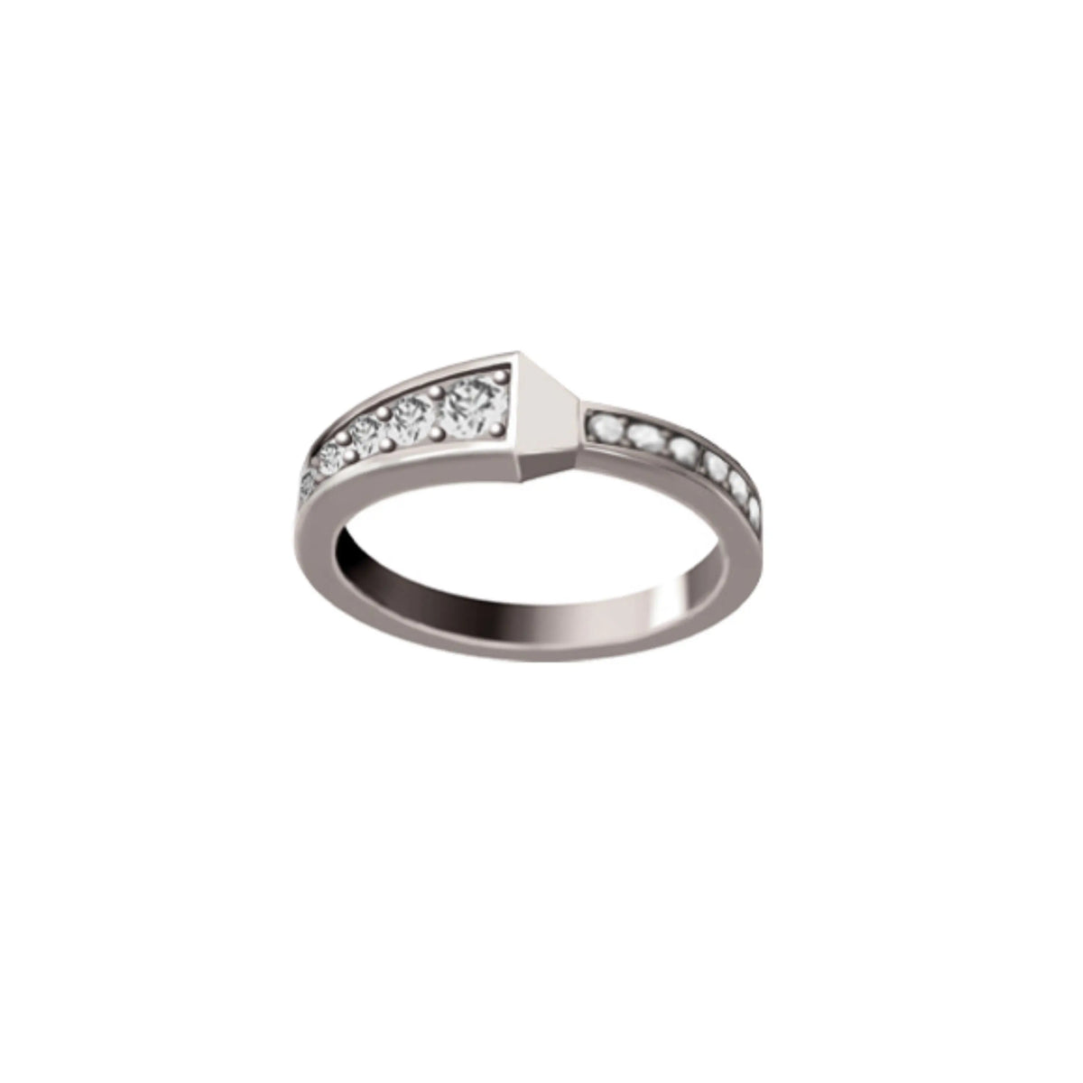 SPIKE ONE FULL PAVE DIAMOND RING, WHITE GOLD ORLOV