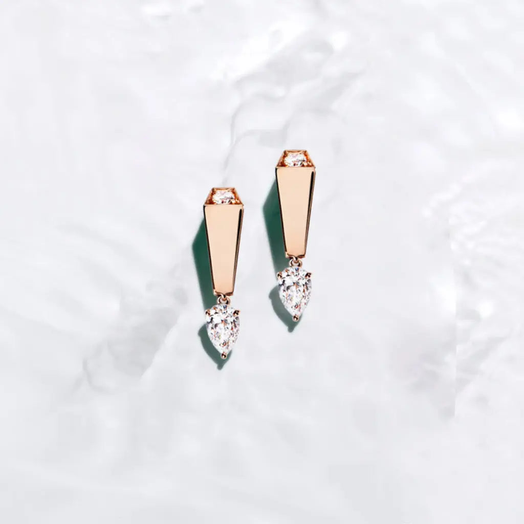 SPIKE ONE DIAMOND EARRINGS ROSE GOLD | Earring | 18K rose gold, crocodream, diamonds, earring, one, spike | ORLOV