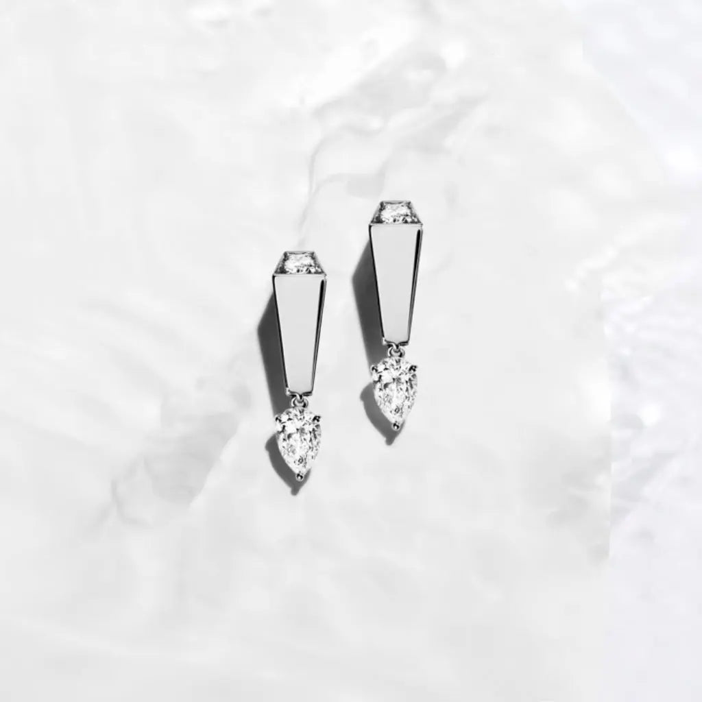 SPIKE ONE DIAMOND EARRINGS WHITE GOLD | Earring | 18K white gold, crocodream, diamonds, earring, one, spike | ORLOV