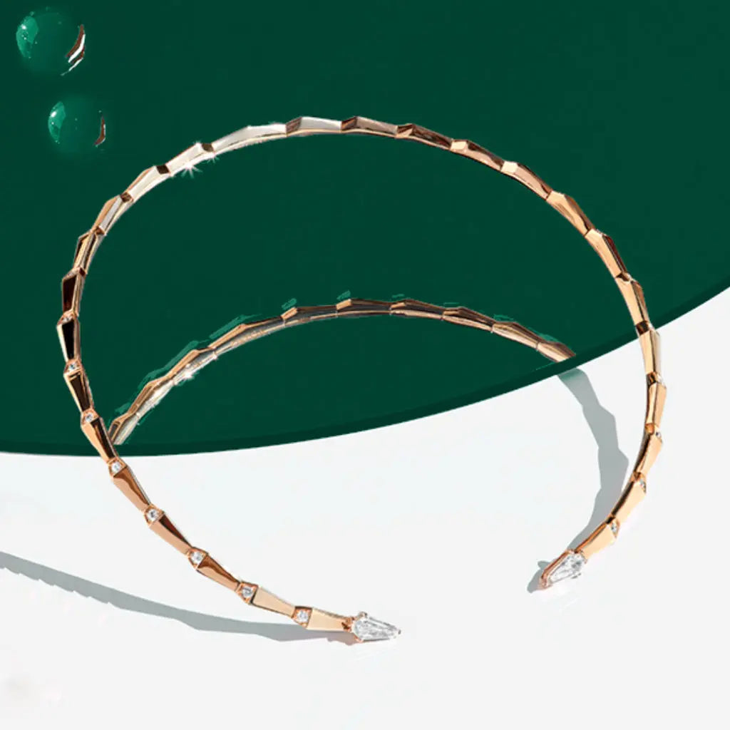 SPIKE DIAMOND CHOKER ROSE GOLD | Necklace | 18K rose gold, choker, crocodream, diamonds, Necklace, spike | ORLOV