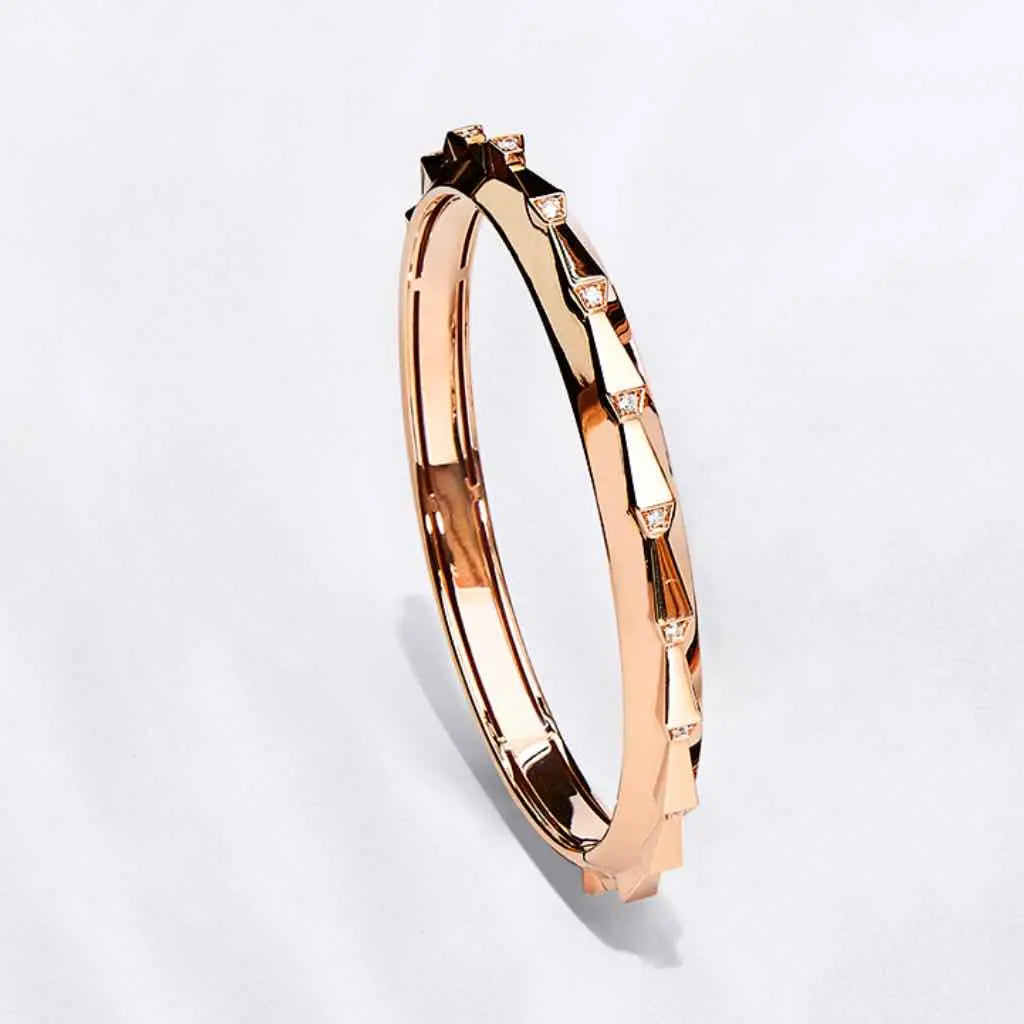 SPIKE SIGNATURE LIGHT PAVÉ DIAMOND BRACELET, ROSE GOLD ORLOV