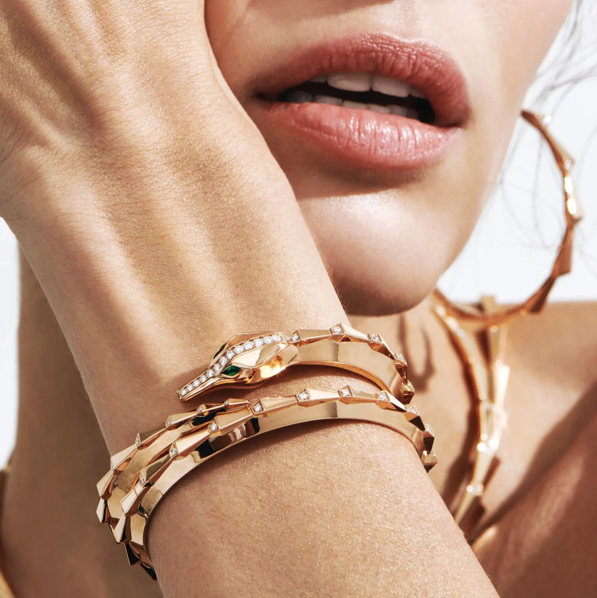 SPIKE SIGNATURE LIGHT PAVÉ DIAMOND BRACELET, ROSE GOLD ORLOV