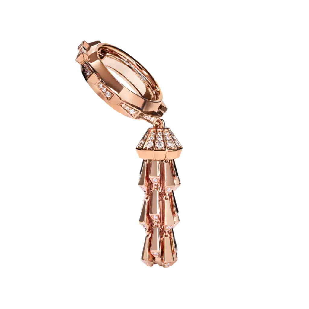 SPIKE TASSEL HALF PAVÉ DIAMOND RING, ROSE GOLD ORLOV