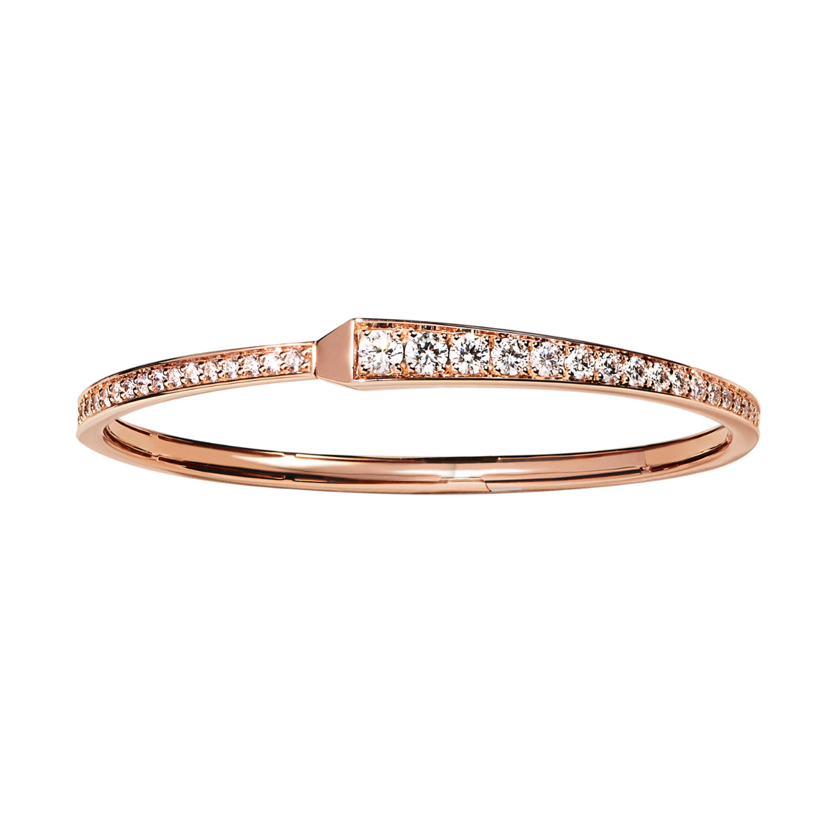 SPIKE ONE FULL PAVE DIAMOND BRACELET, ROSE GOLD