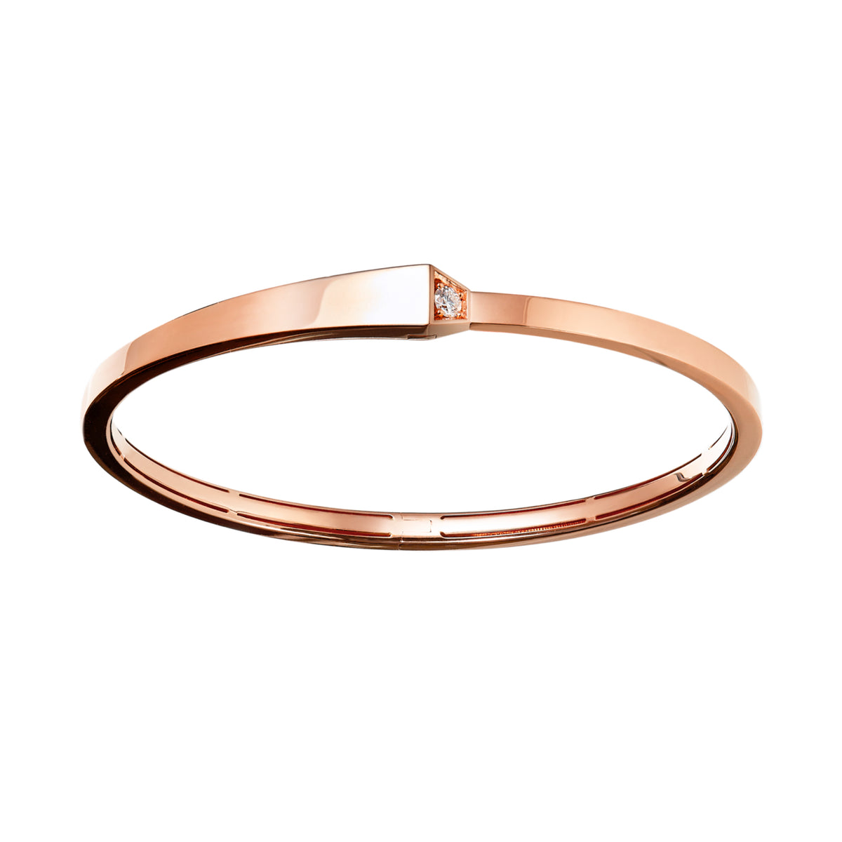 SPIKE ONE LIGHT PAVÈ DIAMOND BRACELET, ROSE GOLD