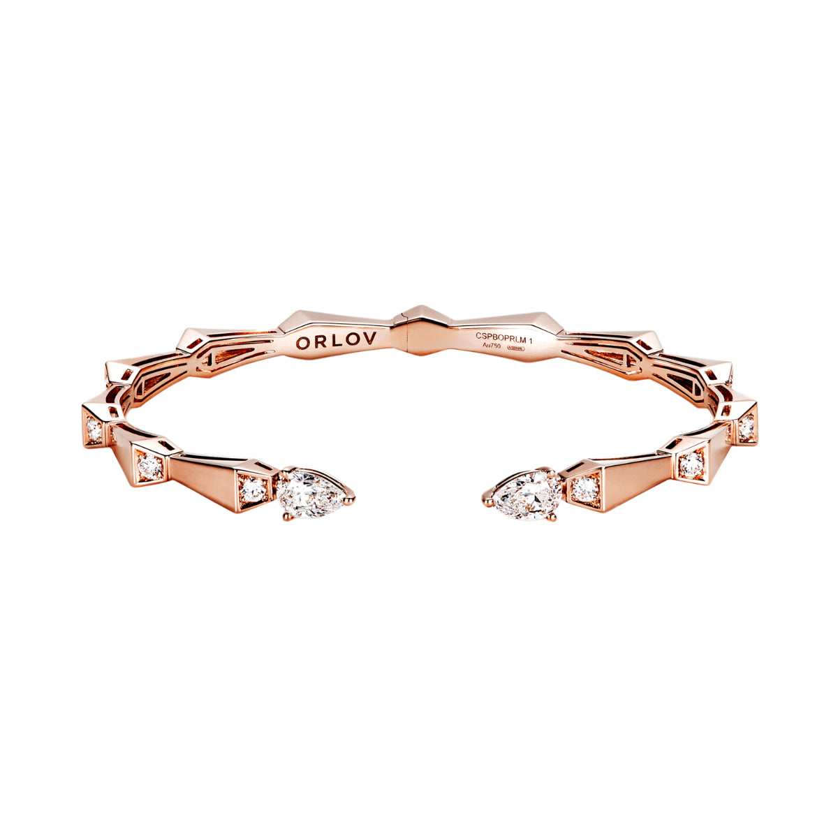 OPEN SPIKE DIAMOND BRACELET ROSE GOLD